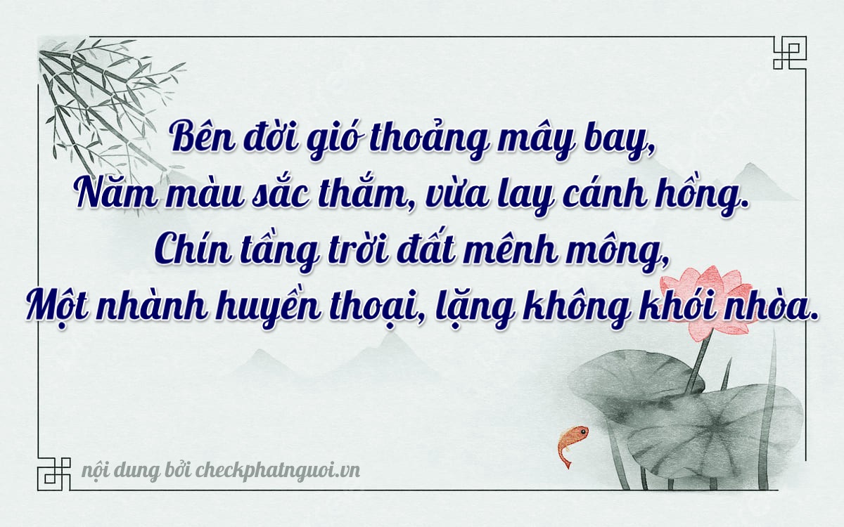 Bài thơ ý nghĩa cho <b>biển số 98H-03591</b> tại website checkphatnguoi.vn