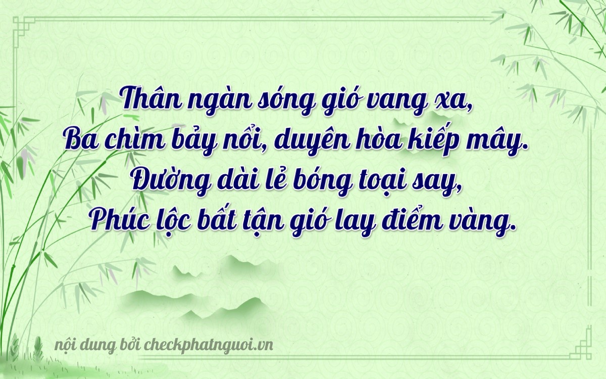Bài thơ ý nghĩa cho <b>biển số 98H1-12388</b> tại website checkphatnguoi.vn