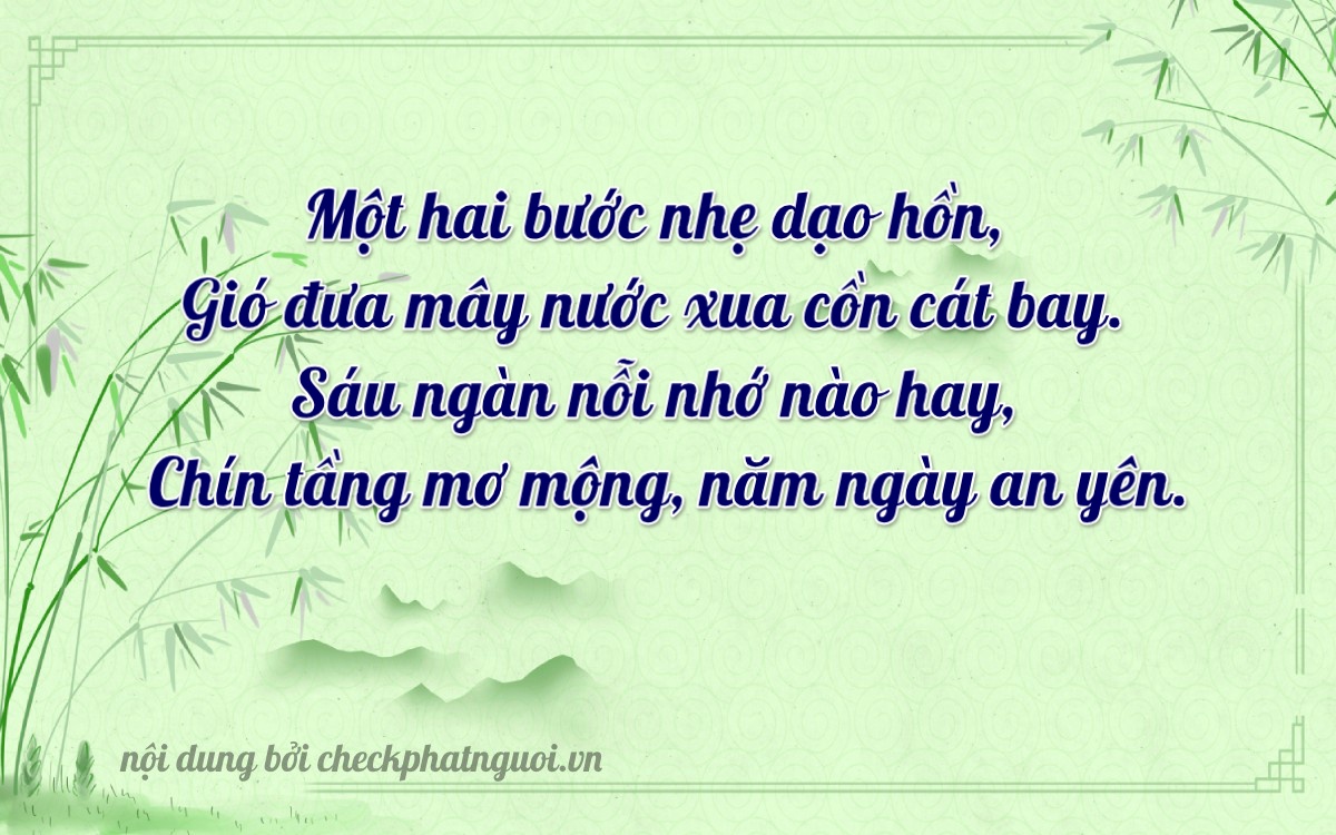 Bài thơ ý nghĩa cho <b>biển số 98H1-12695</b> tại website checkphatnguoi.vn