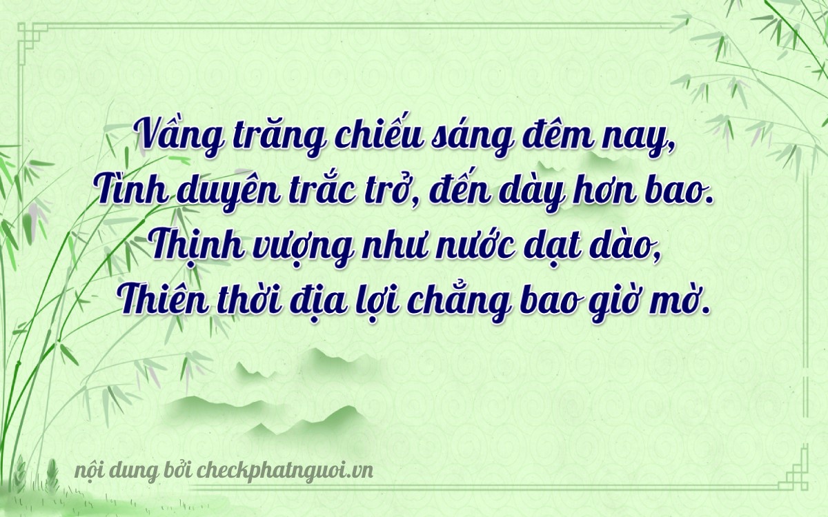 Bài thơ ý nghĩa cho <b>biển số 98H1-28904</b> tại website checkphatnguoi.vn