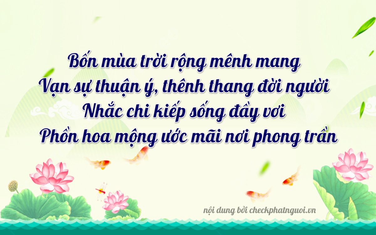 Bài thơ ý nghĩa cho <b>biển số 98H1-34352</b> tại website checkphatnguoi.vn