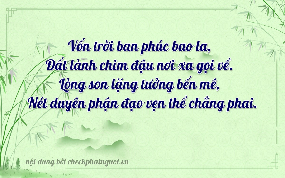 Bài thơ ý nghĩa cho <b>biển số 98H1-42501</b> tại website checkphatnguoi.vn