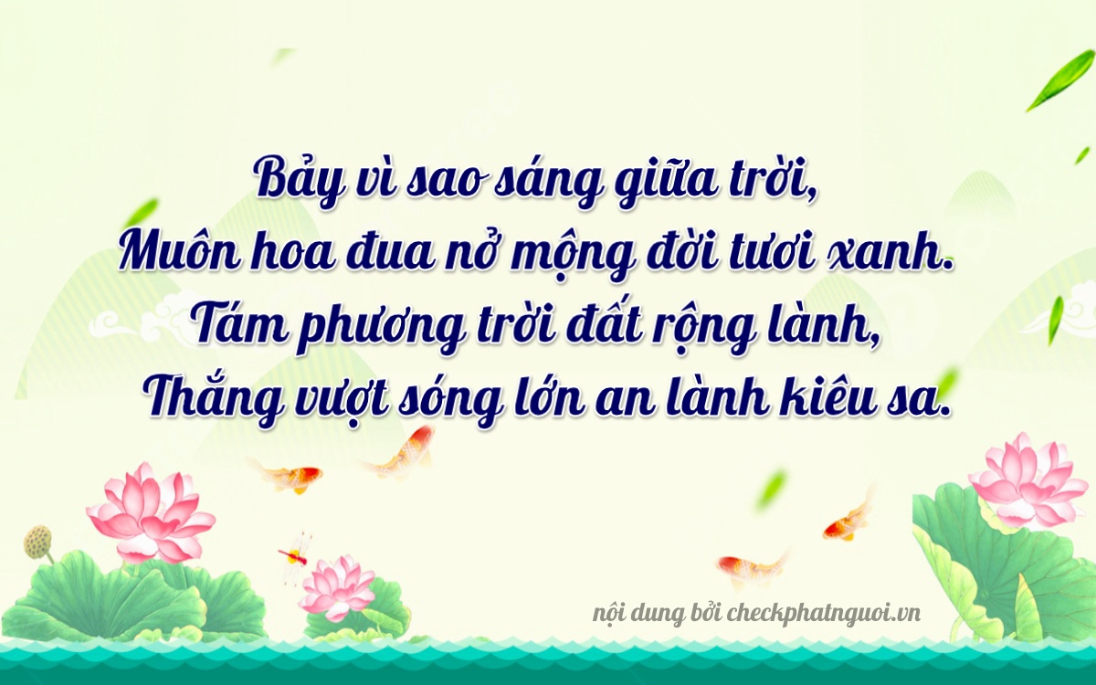 Bài thơ ý nghĩa cho <b>biển số 98K1-07854</b> tại website checkphatnguoi.vn