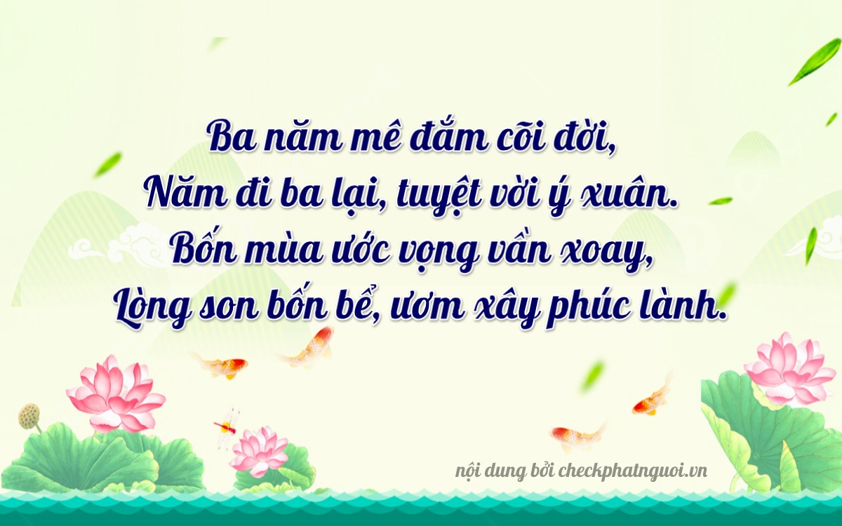 Bài thơ ý nghĩa cho <b>biển số 98K1-33954</b> tại website checkphatnguoi.vn