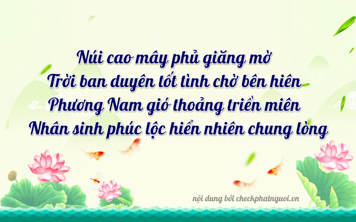 Bài thơ ý nghĩa cho <b>biển số 98Y-4396</b> tại website checkphatnguoi.vn
