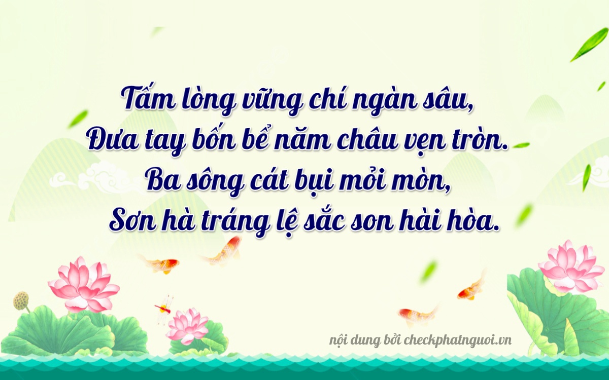 Bài thơ ý nghĩa cho <b>biển số 98Y-57335</b> tại website checkphatnguoi.vn