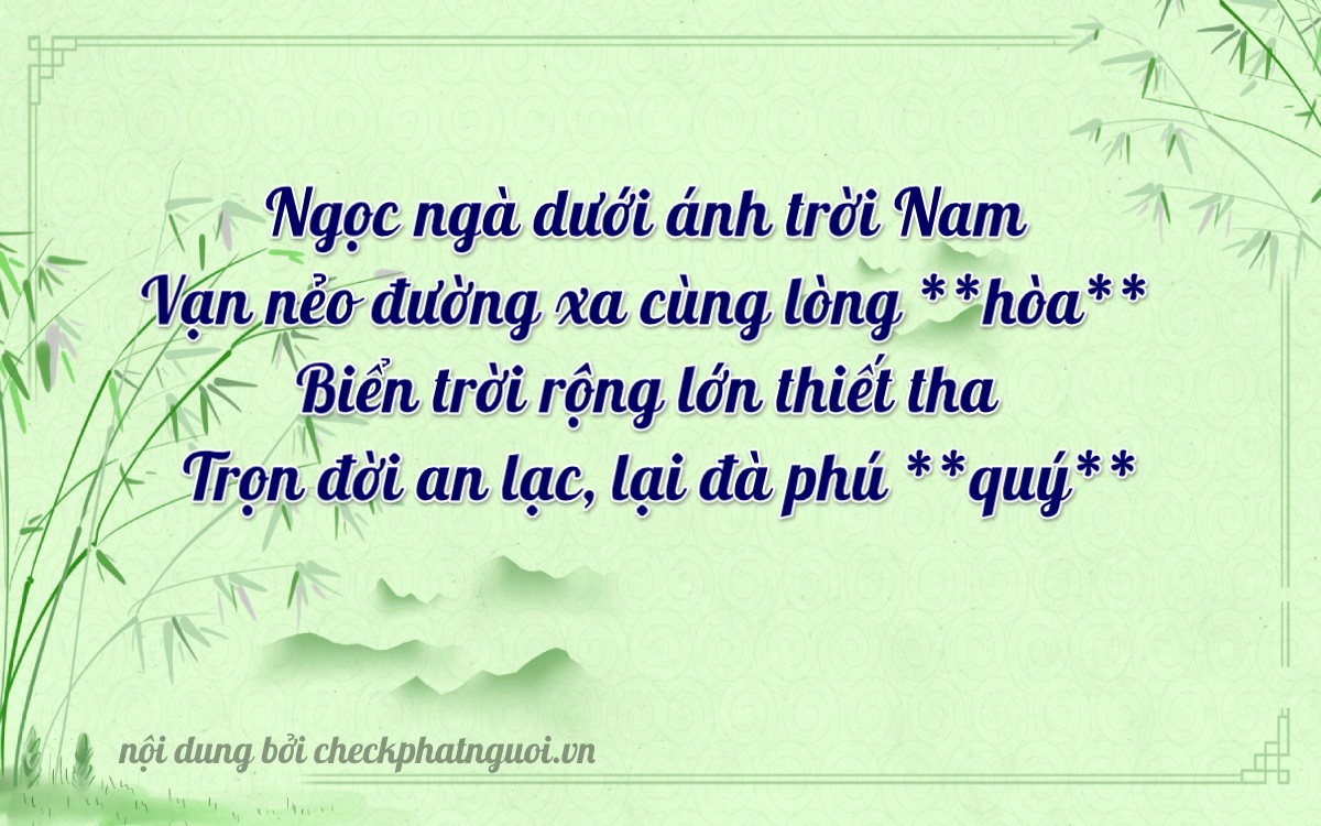 Bài thơ ý nghĩa cho <b>biển số 9999</b> tại website checkphatnguoi.vn