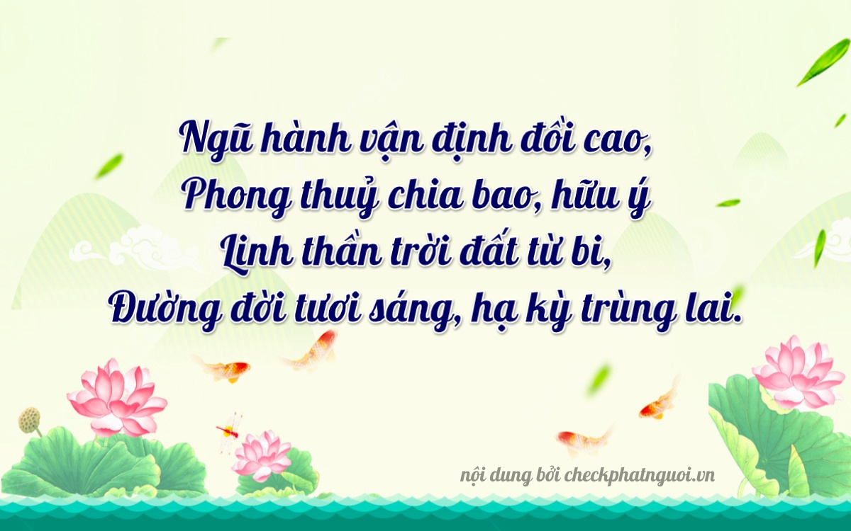 Bài thơ ý nghĩa cho <b>biển số 99999</b> tại website checkphatnguoi.vn