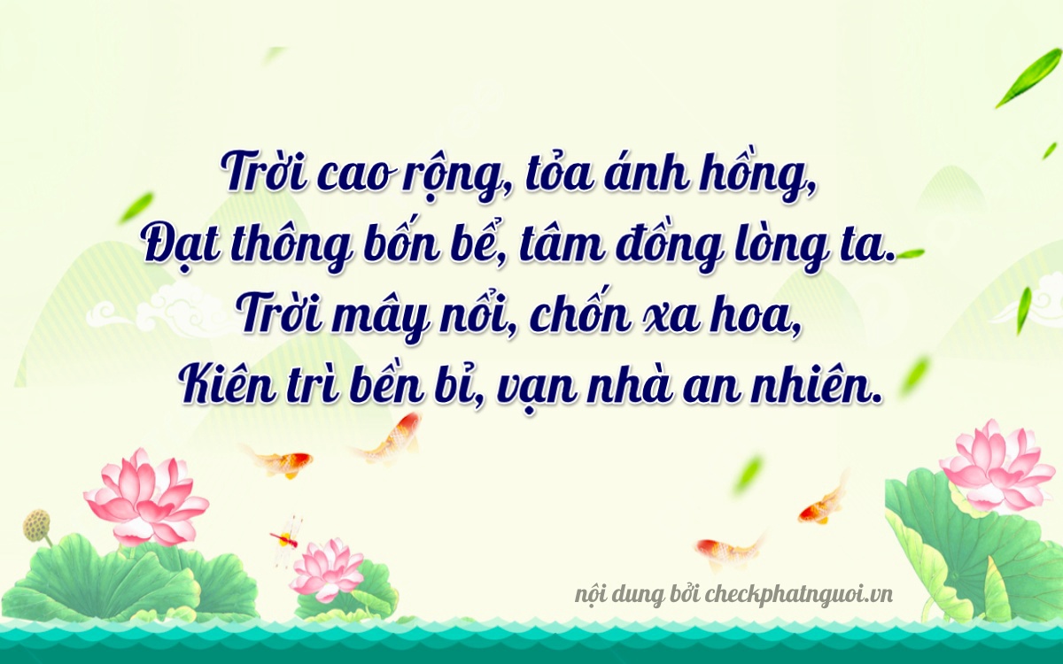 Bài thơ ý nghĩa cho <b>biển số 99A-03920</b> tại website checkphatnguoi.vn