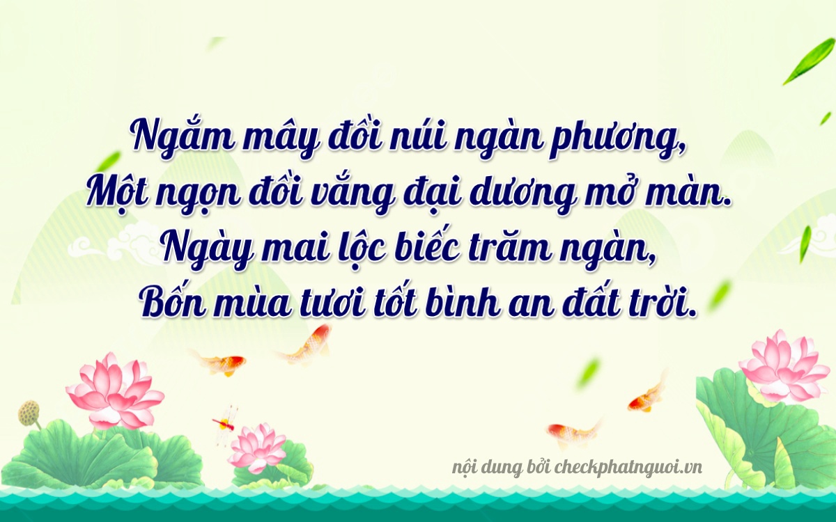 Bài thơ ý nghĩa cho <b>biển số 99A-04170</b> tại website checkphatnguoi.vn