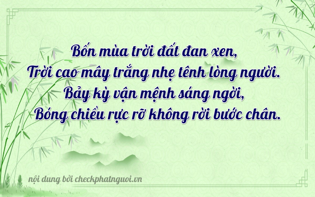 Bài thơ ý nghĩa cho <b>biển số 99A-04778</b> tại website checkphatnguoi.vn