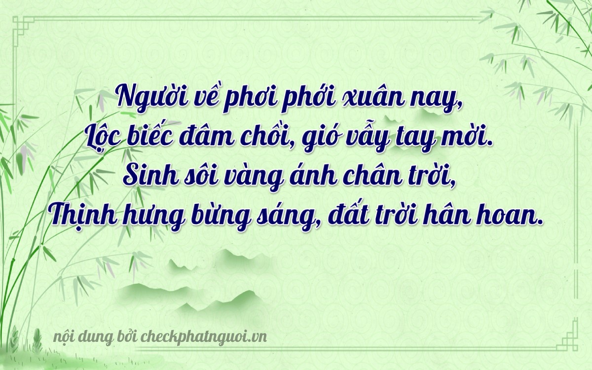 Bài thơ ý nghĩa cho <b>biển số 99A-05608</b> tại website checkphatnguoi.vn