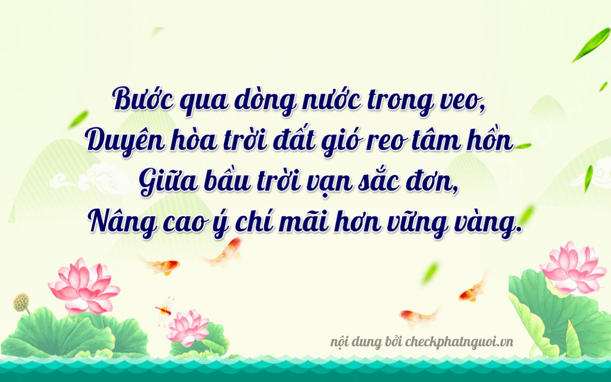 Bài thơ ý nghĩa cho <b>biển số 99A-07289</b> tại website checkphatnguoi.vn