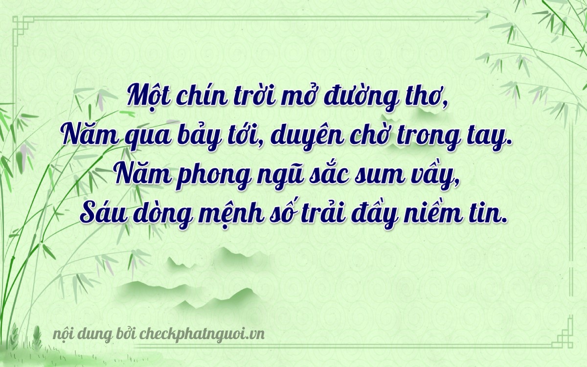 Bài thơ ý nghĩa cho <b>biển số 99A-19506</b> tại website checkphatnguoi.vn