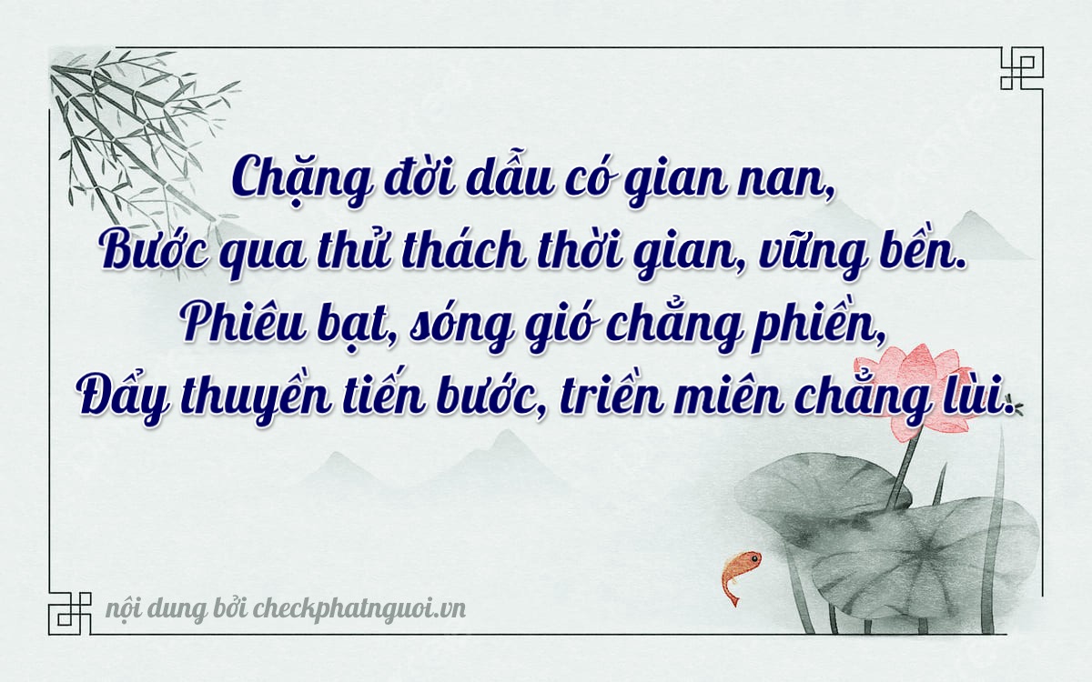 Bài thơ ý nghĩa cho <b>biển số 99A-20546</b> tại website checkphatnguoi.vn