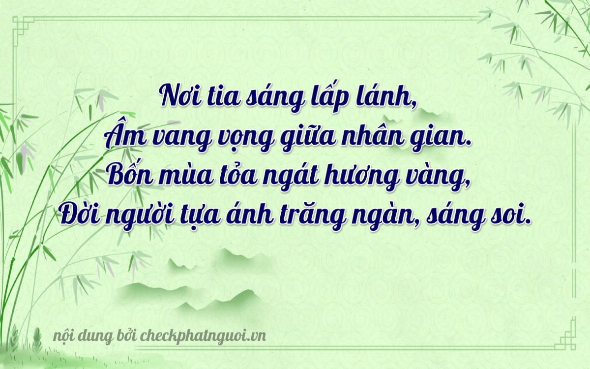 Bài thơ ý nghĩa cho <b>biển số 99A-24418</b> tại website checkphatnguoi.vn