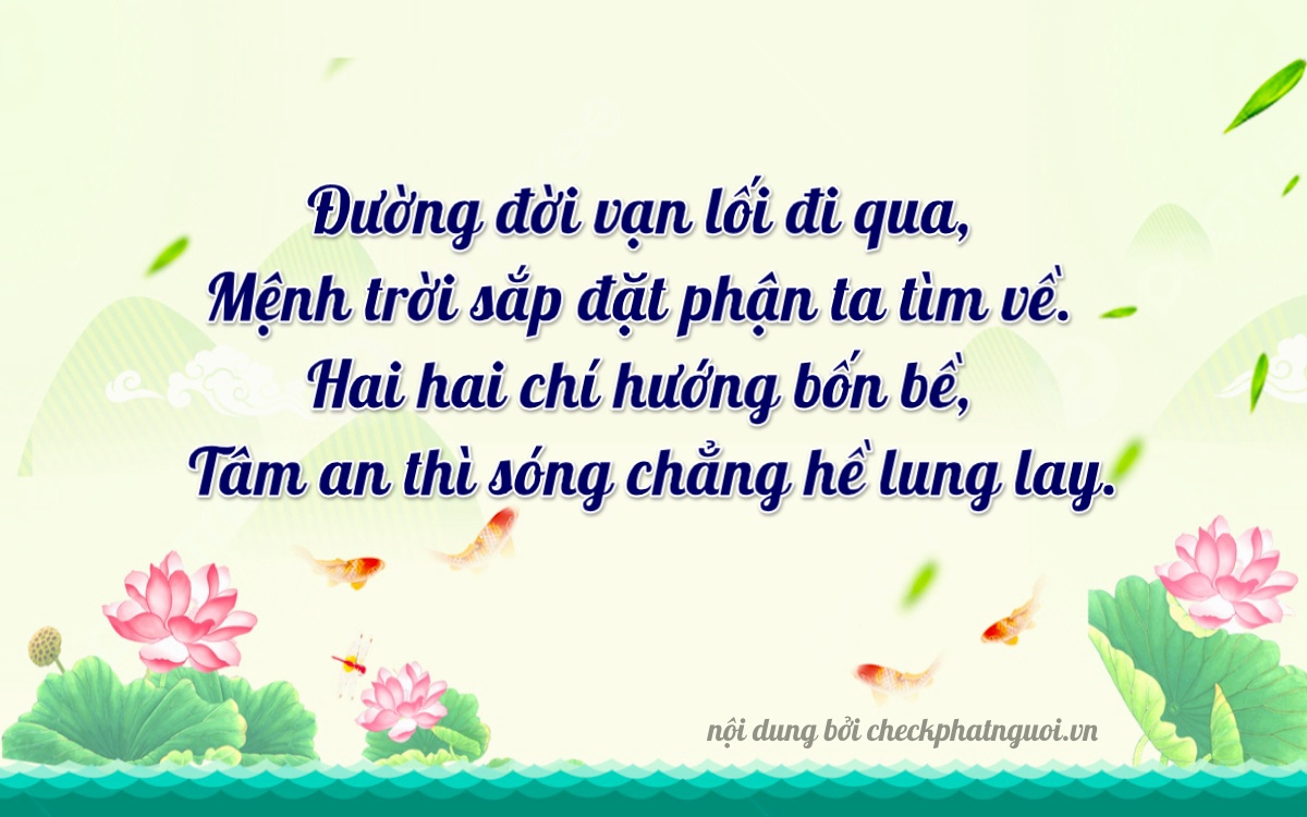 Bài thơ ý nghĩa cho <b>biển số 99A-27258</b> tại website checkphatnguoi.vn