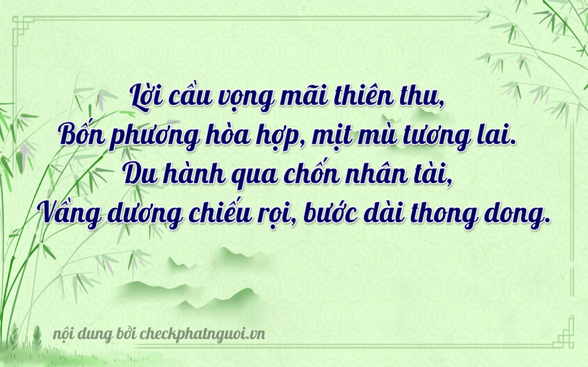 Bài thơ ý nghĩa cho <b>biển số 99A-30321</b> tại website checkphatnguoi.vn