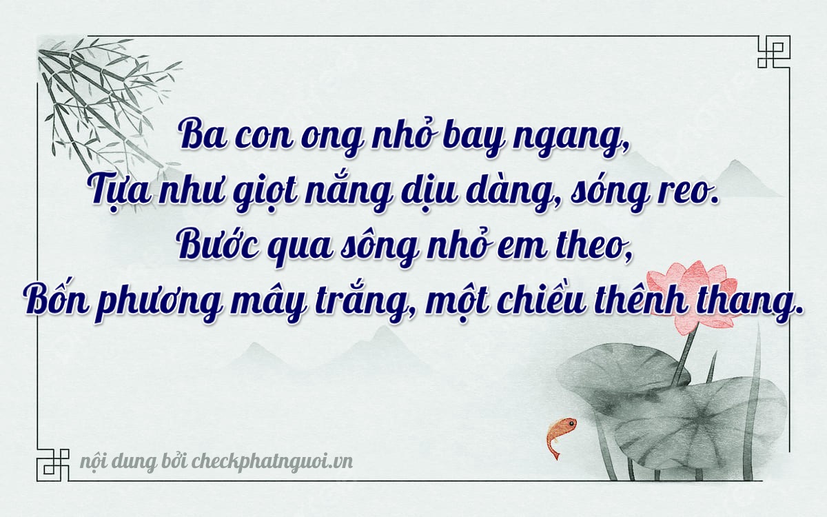 Bài thơ ý nghĩa cho <b>biển số 99A-34604</b> tại website checkphatnguoi.vn