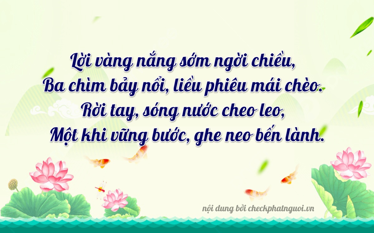 Bài thơ ý nghĩa cho <b>biển số 99A-34827</b> tại website checkphatnguoi.vn
