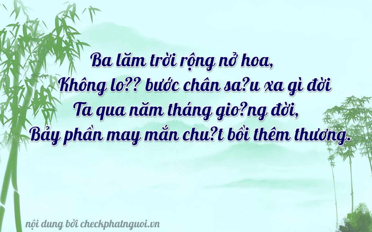 Bài thơ ý nghĩa cho <b>biển số 99A-35087</b> tại website checkphatnguoi.vn