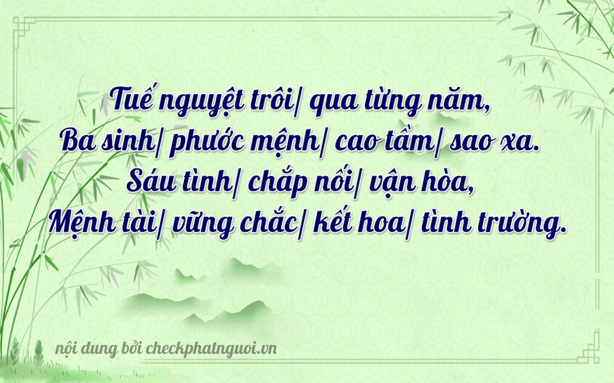 Bài thơ ý nghĩa cho <b>biển số 99A-35614</b> tại website checkphatnguoi.vn