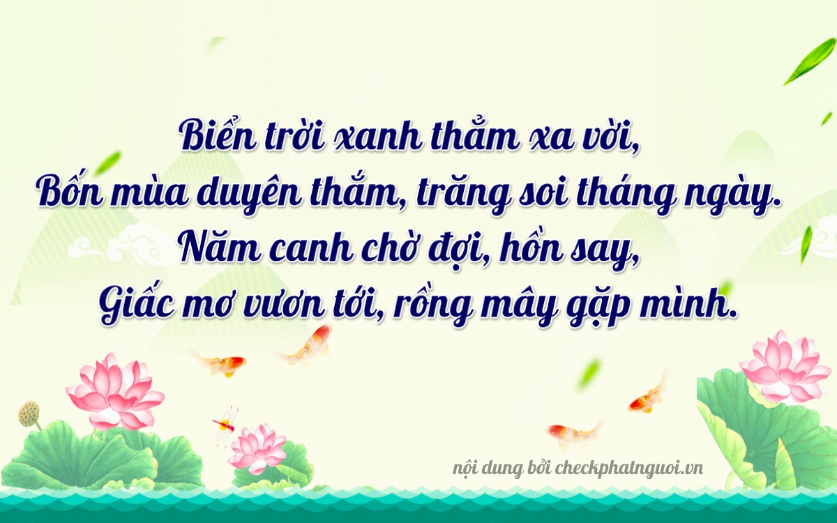 Bài thơ ý nghĩa cho <b>biển số 99A-40538</b> tại website checkphatnguoi.vn