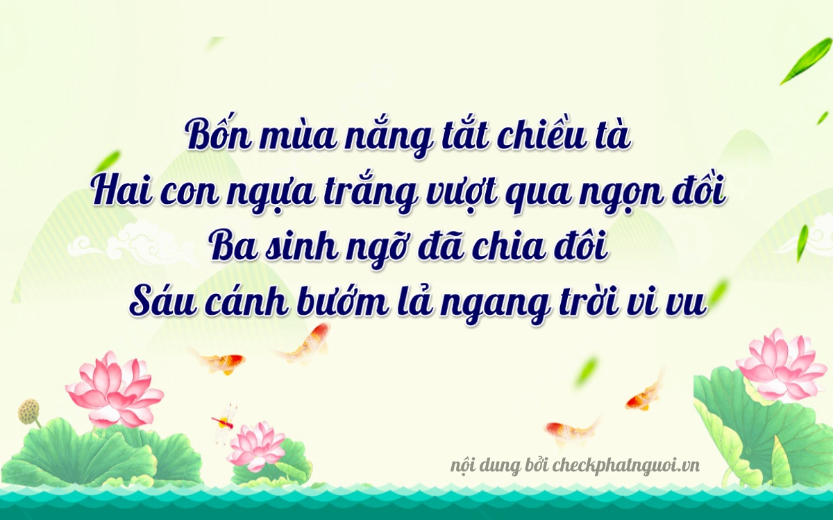 Bài thơ ý nghĩa cho <b>biển số 99A-43226</b> tại website checkphatnguoi.vn