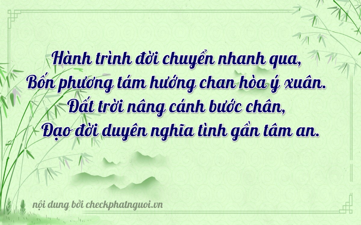 Bài thơ ý nghĩa cho <b>biển số 99A-43286</b> tại website checkphatnguoi.vn