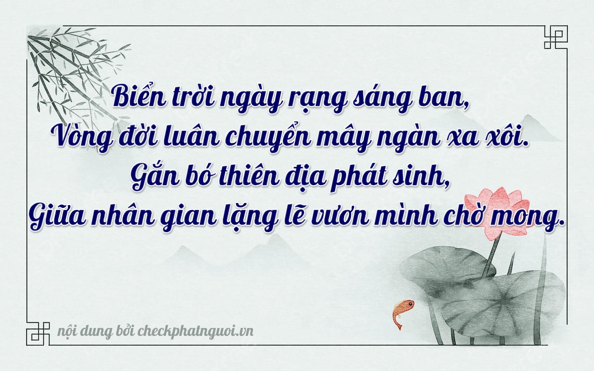 Bài thơ ý nghĩa cho <b>biển số 99A-45063</b> tại website checkphatnguoi.vn