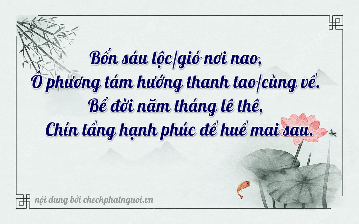 Bài thơ ý nghĩa cho <b>biển số 99A-46859</b> tại website checkphatnguoi.vn