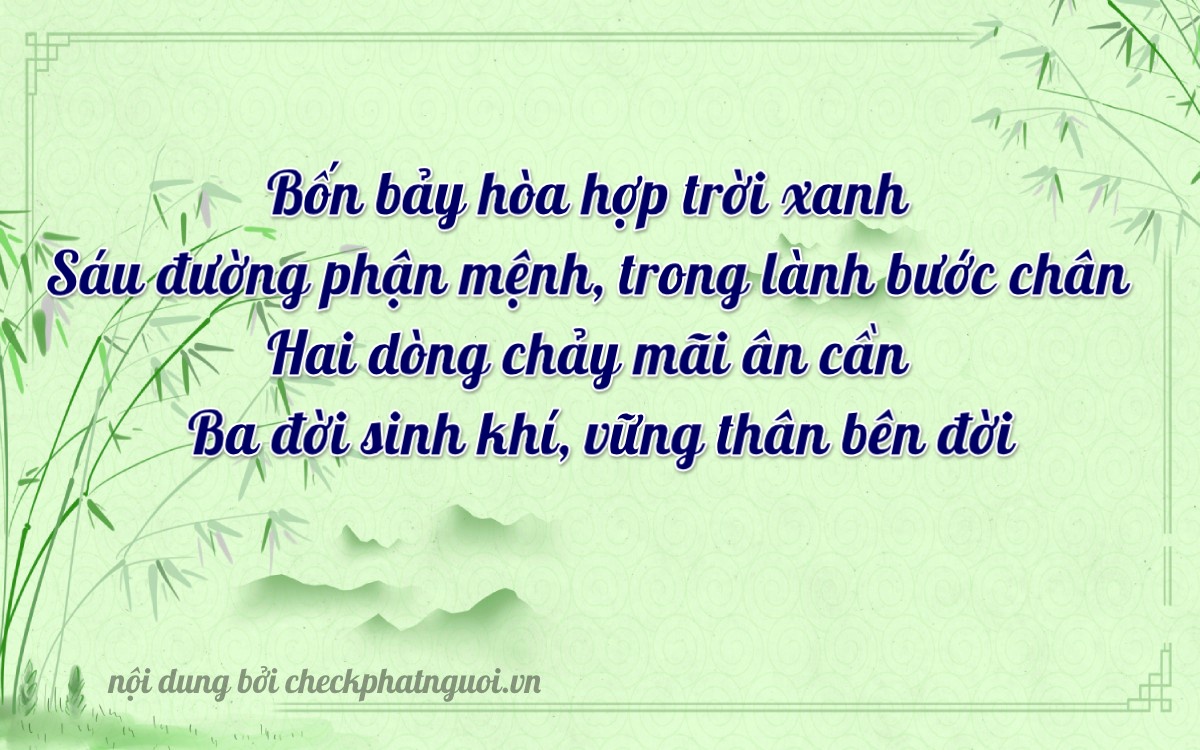 Bài thơ ý nghĩa cho <b>biển số 99A-47623</b> tại website checkphatnguoi.vn