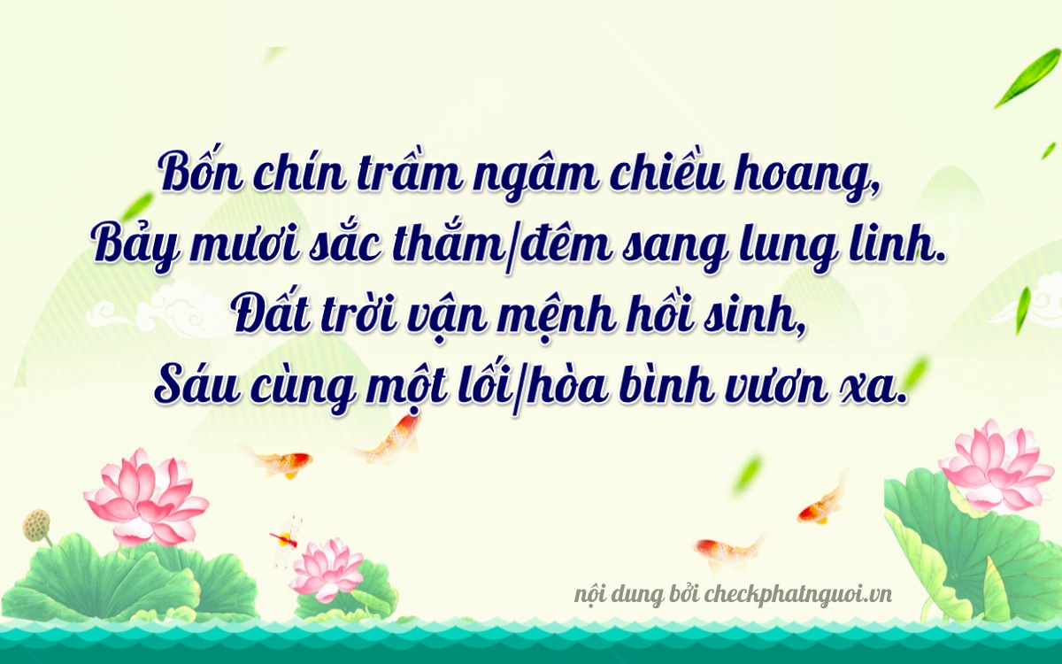 Bài thơ ý nghĩa cho <b>biển số 99A-49761</b> tại website checkphatnguoi.vn