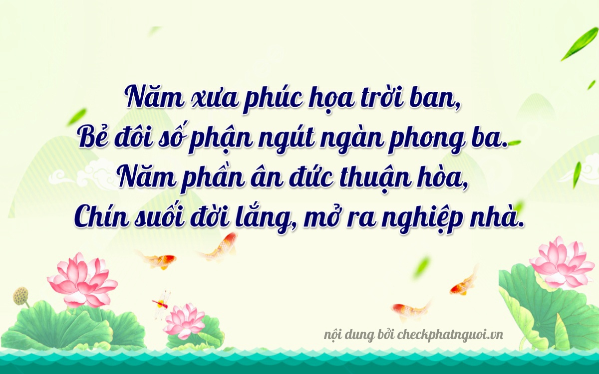 Bài thơ ý nghĩa cho <b>biển số 99A-50995</b> tại website checkphatnguoi.vn