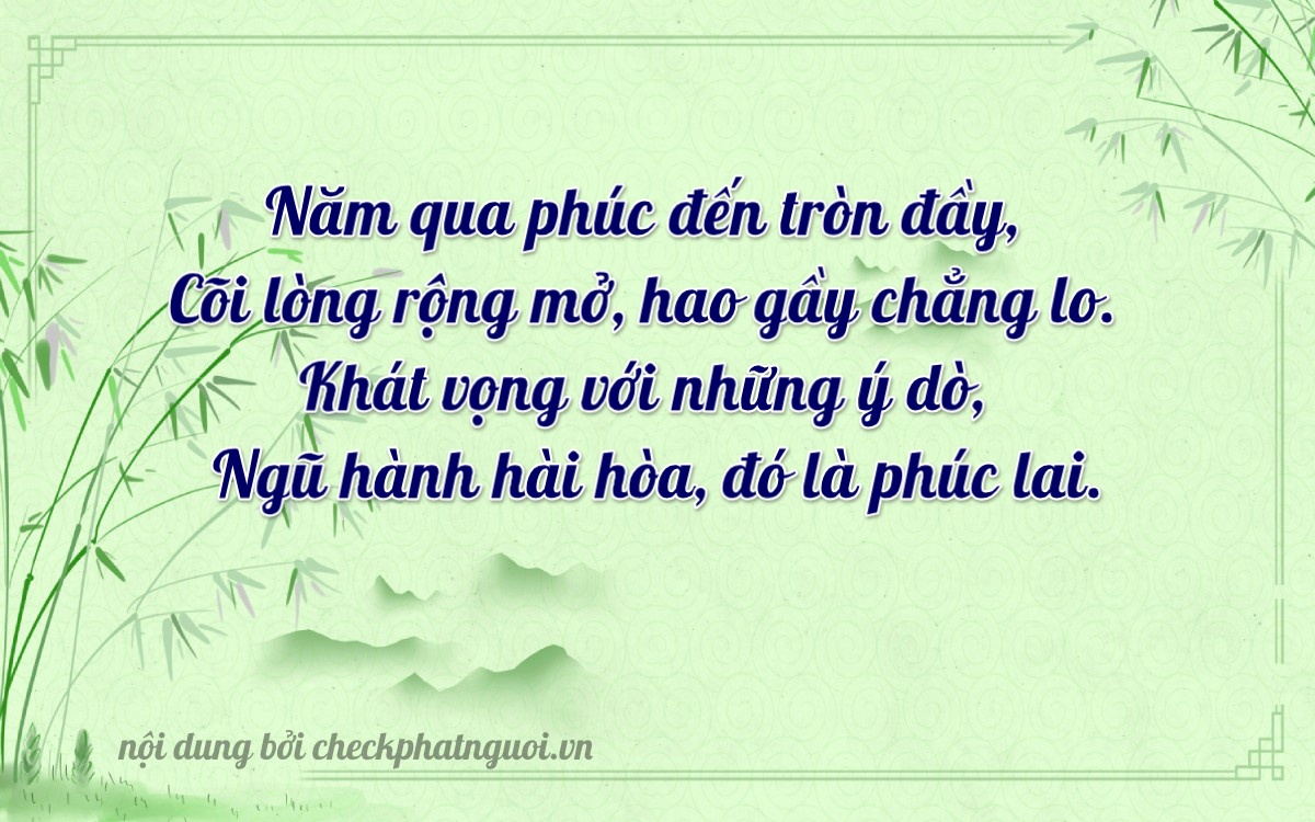 Bài thơ ý nghĩa cho <b>biển số 99A-51543</b> tại website checkphatnguoi.vn
