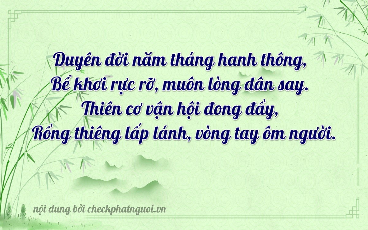 Bài thơ ý nghĩa cho <b>biển số 99A-52501</b> tại website checkphatnguoi.vn