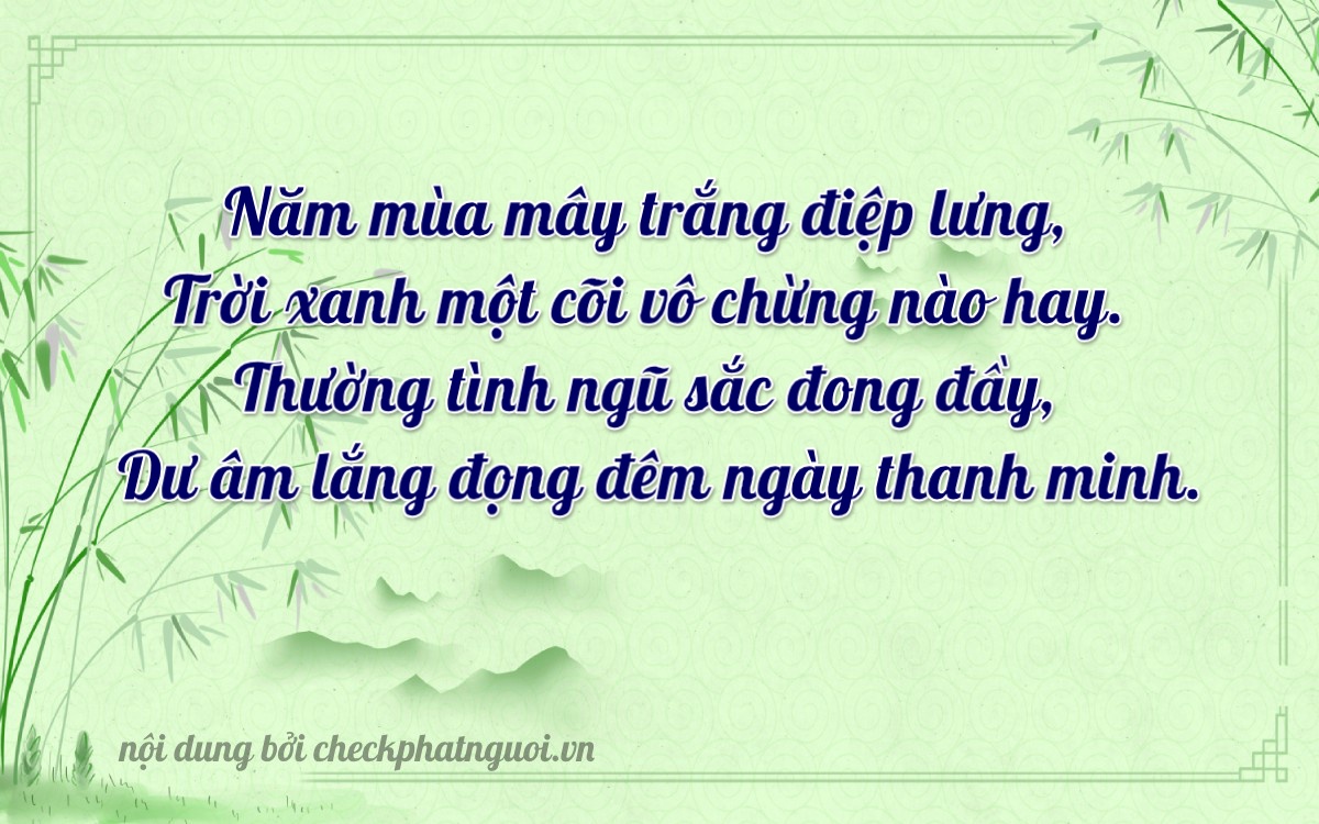 Bài thơ ý nghĩa cho <b>biển số 99A-53126</b> tại website checkphatnguoi.vn