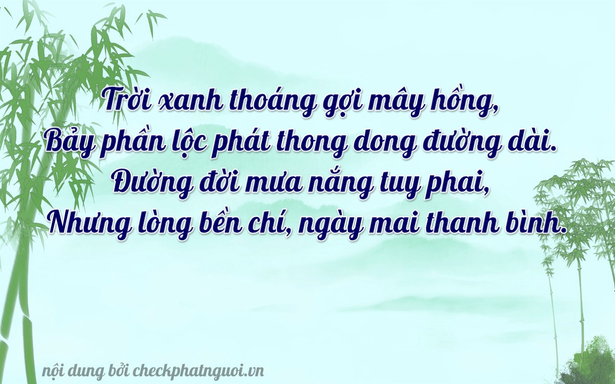 Bài thơ ý nghĩa cho <b>biển số 99A-57699</b> tại website checkphatnguoi.vn
