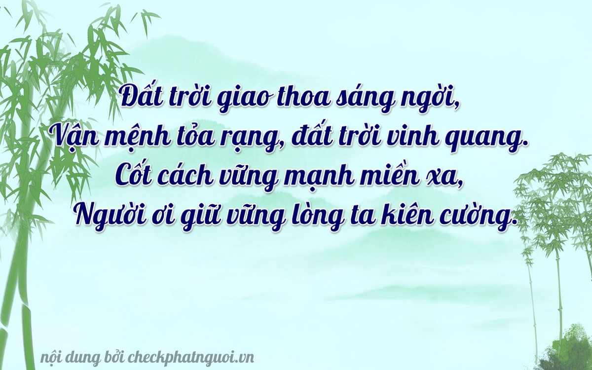 Bài thơ ý nghĩa cho <b>biển số 99A-65149</b> tại website checkphatnguoi.vn