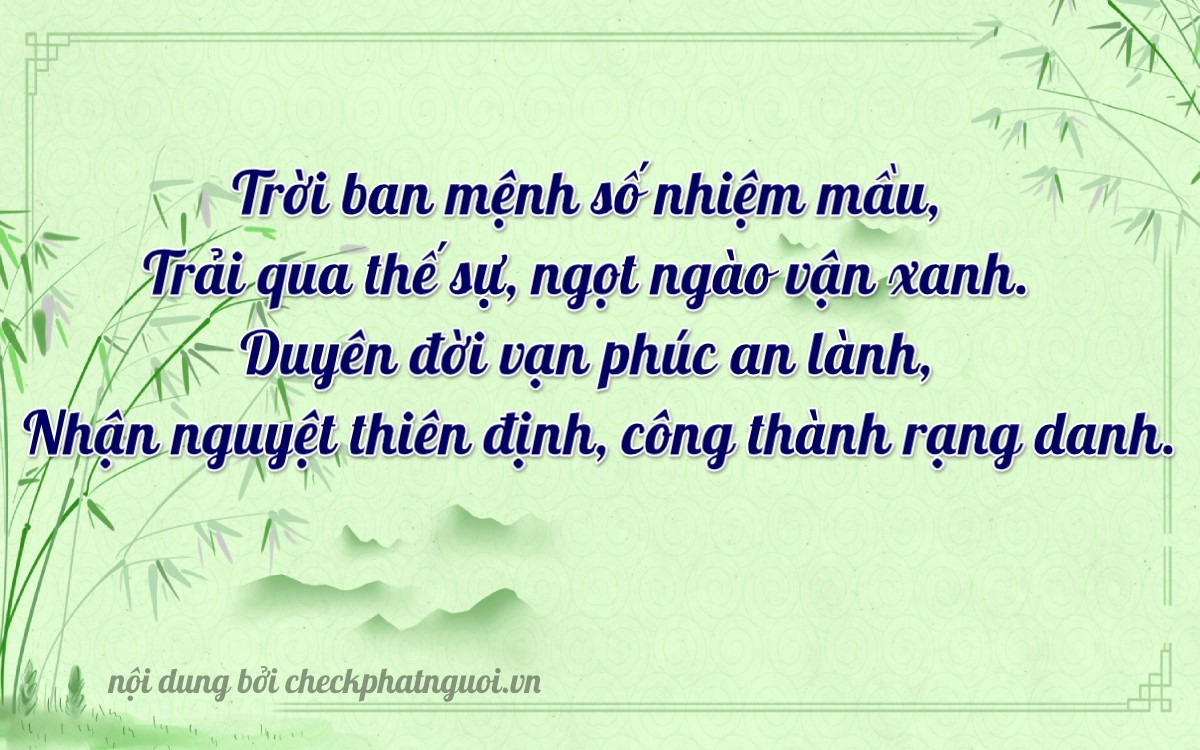 Bài thơ ý nghĩa cho <b>biển số 99A-67817</b> tại website checkphatnguoi.vn