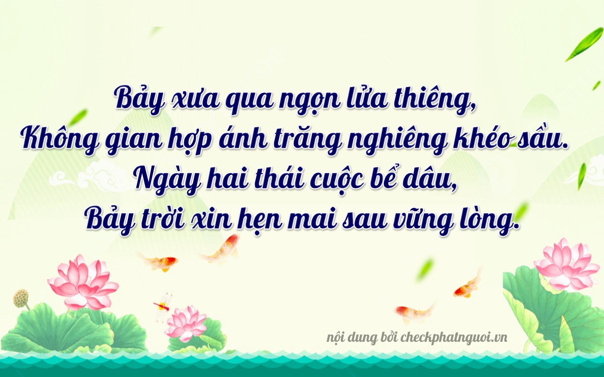 Bài thơ ý nghĩa cho <b>biển số 99A-70207</b> tại website checkphatnguoi.vn
