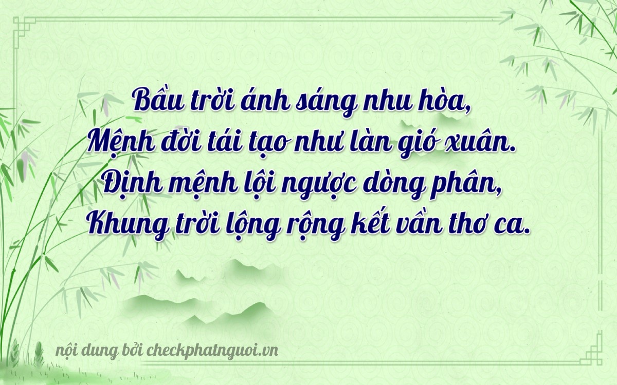 Bài thơ ý nghĩa cho <b>biển số 99A-70322</b> tại website checkphatnguoi.vn