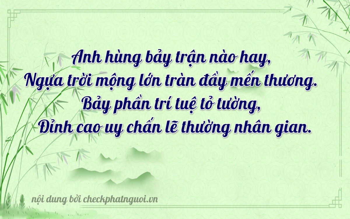 Bài thơ ý nghĩa cho <b>biển số 99A-71714</b> tại website checkphatnguoi.vn