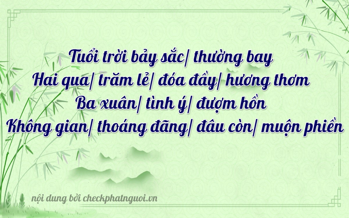 Bài thơ ý nghĩa cho <b>biển số 99A-72630</b> tại website checkphatnguoi.vn