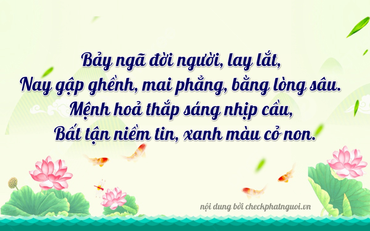 Bài thơ ý nghĩa cho <b>biển số 99A-75124</b> tại website checkphatnguoi.vn
