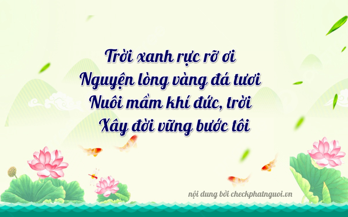 Bài thơ ý nghĩa cho <b>biển số 99A-76492</b> tại website checkphatnguoi.vn
