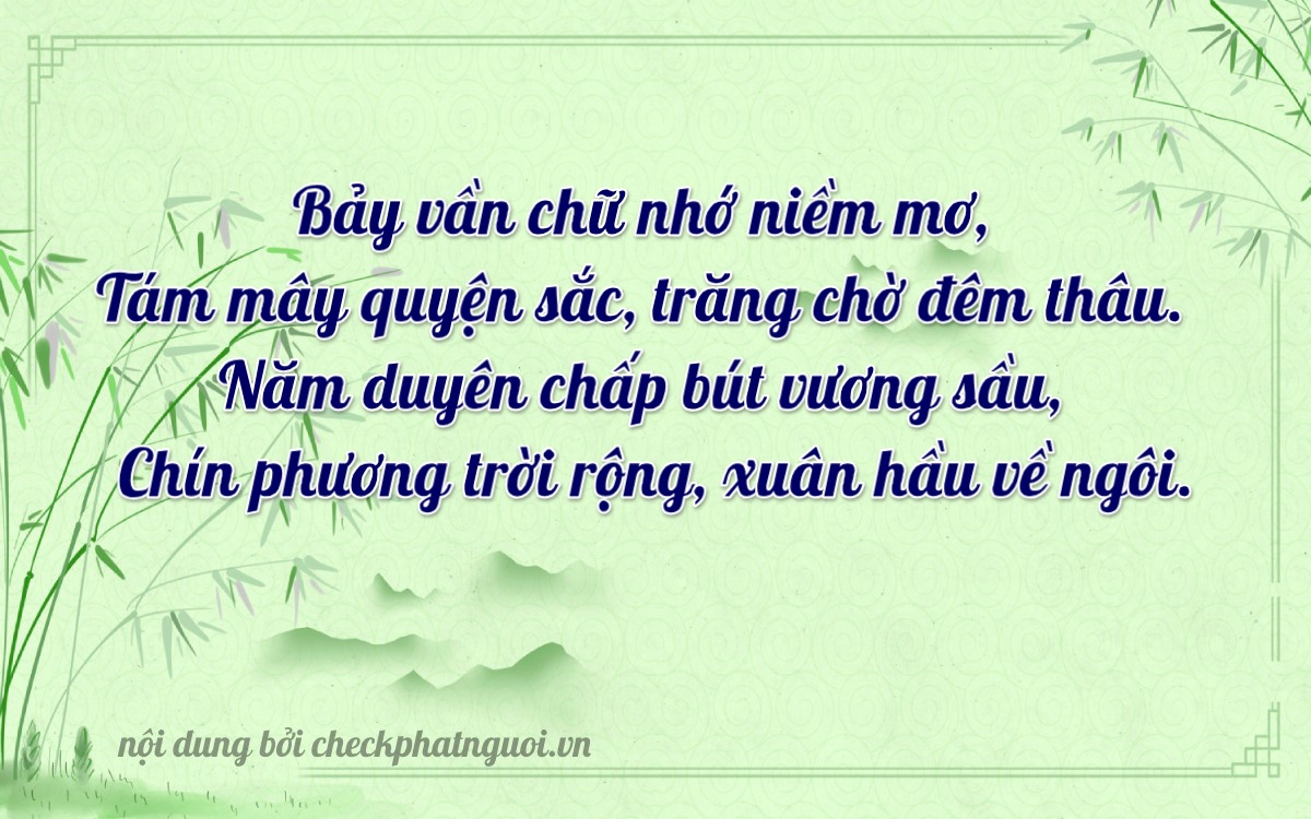 Bài thơ ý nghĩa cho <b>biển số 99A-78019</b> tại website checkphatnguoi.vn