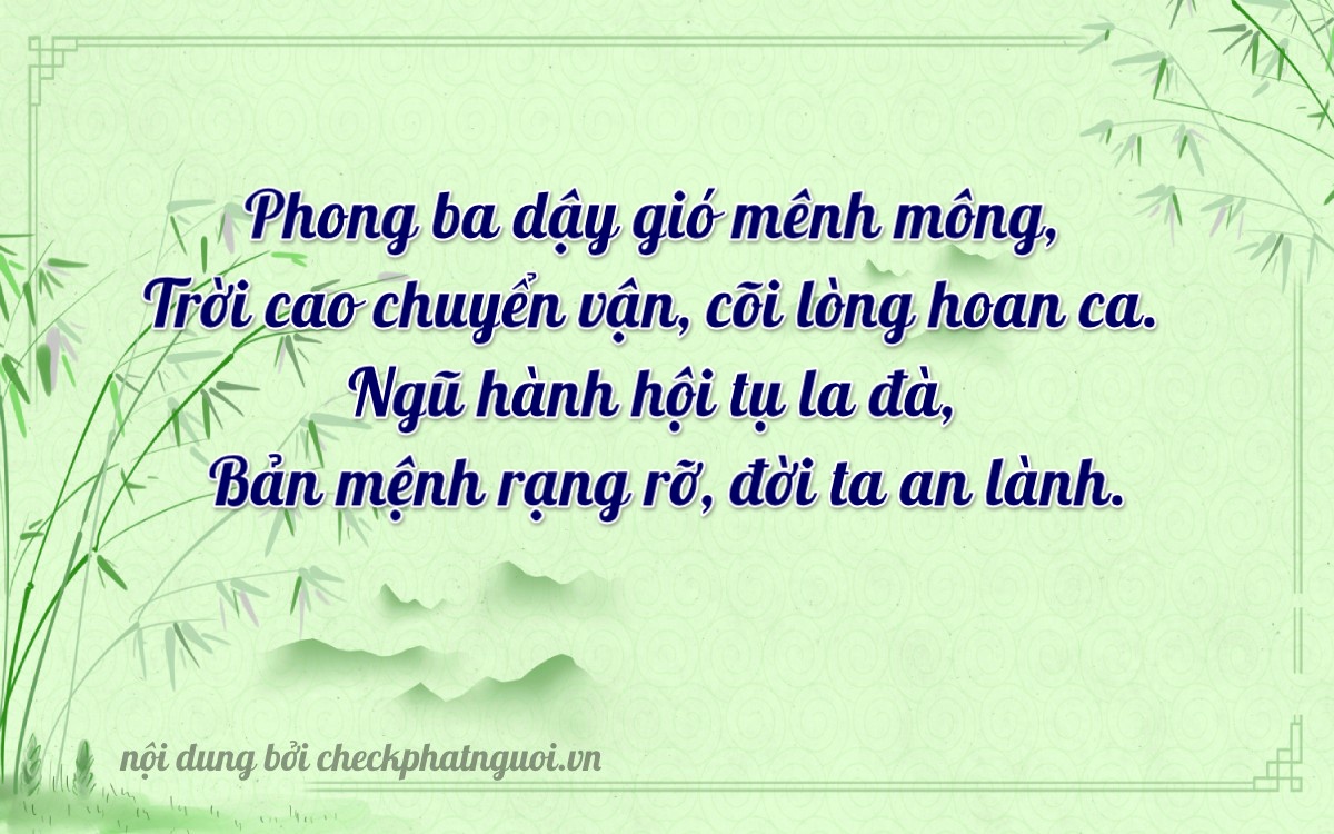 Bài thơ ý nghĩa cho <b>biển số 99A-78306</b> tại website checkphatnguoi.vn