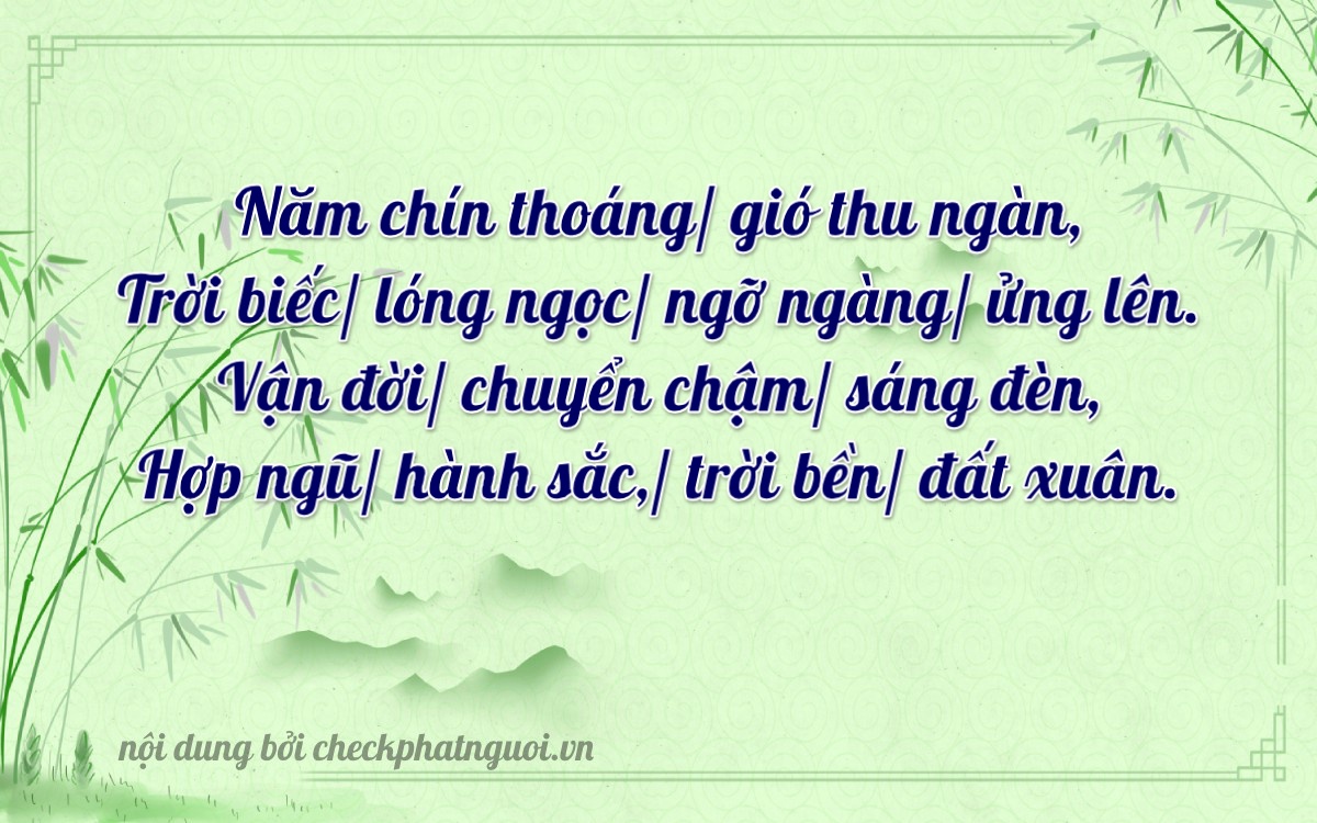 Bài thơ ý nghĩa cho <b>biển số 99A-79999</b> tại website checkphatnguoi.vn