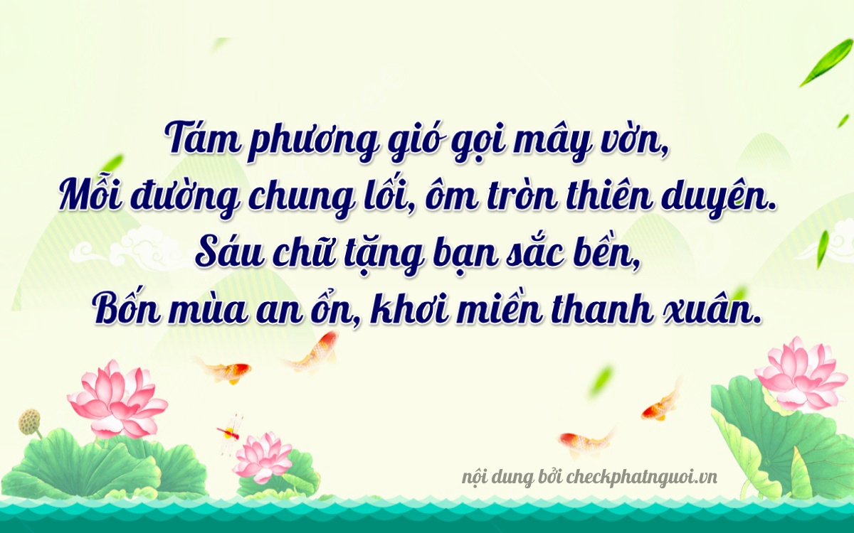 Bài thơ ý nghĩa cho <b>biển số 99A-81694</b> tại website checkphatnguoi.vn